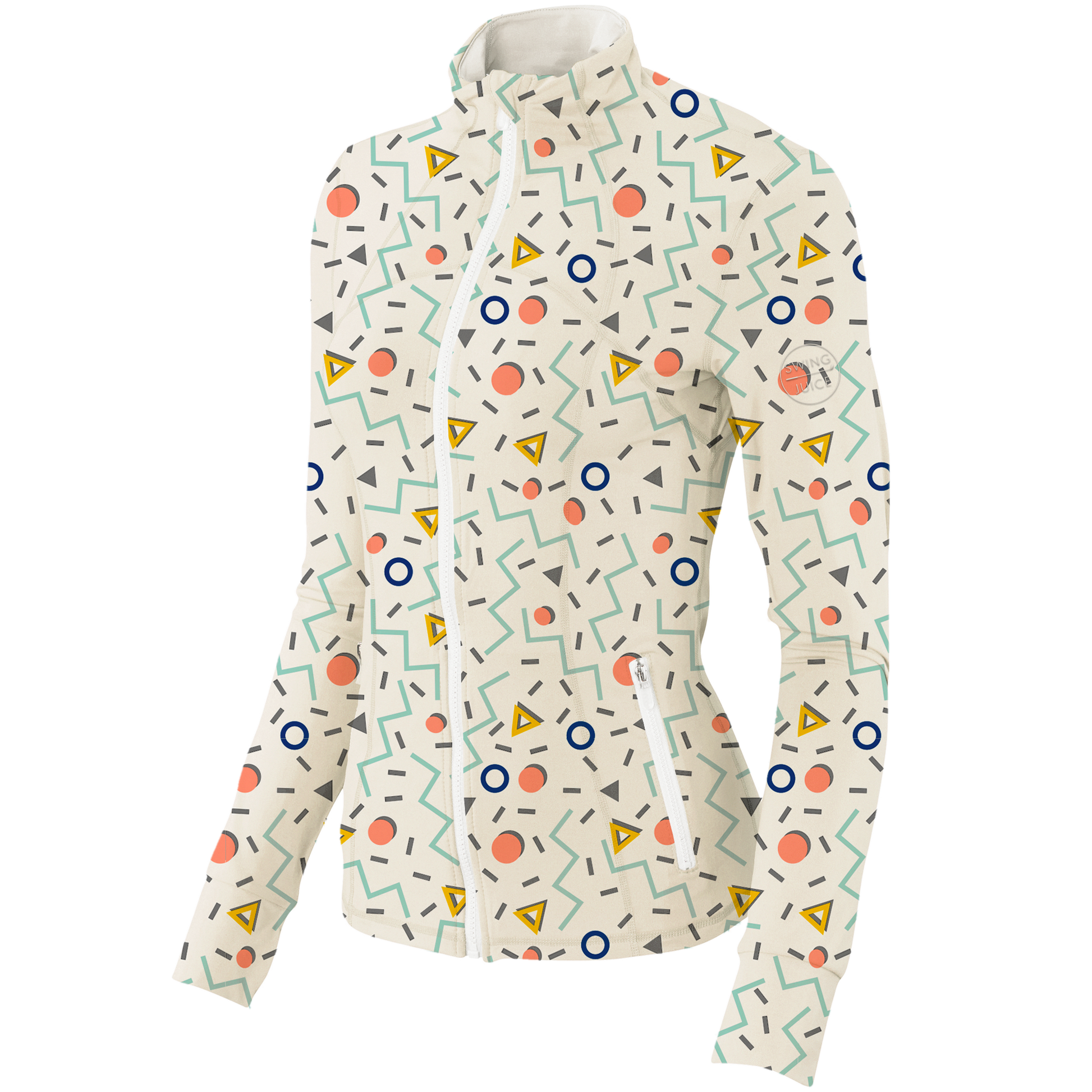 Golf Fresh Prints Women's Full Zip-Ivory