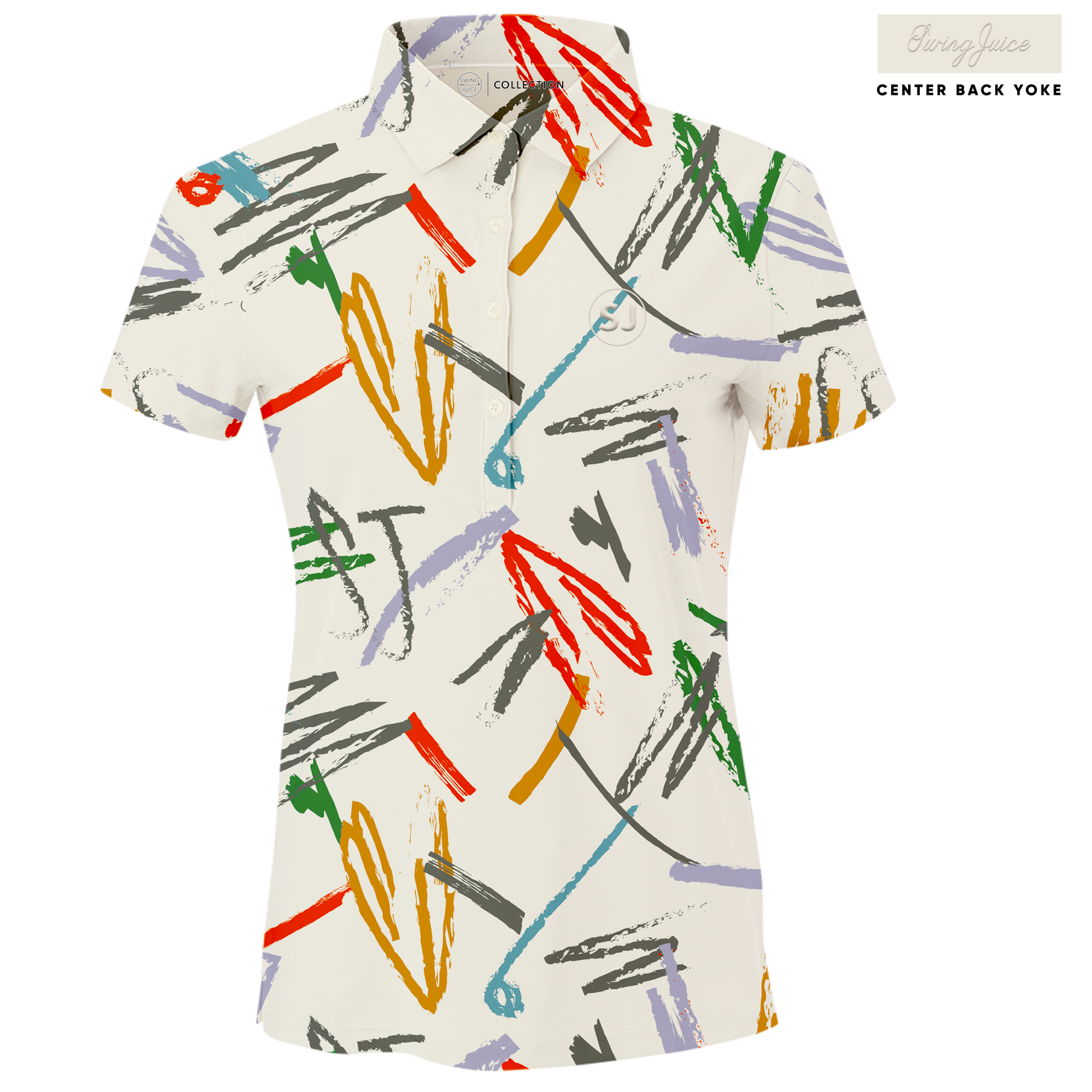 Golf Strokes Women's Polo-Ivory