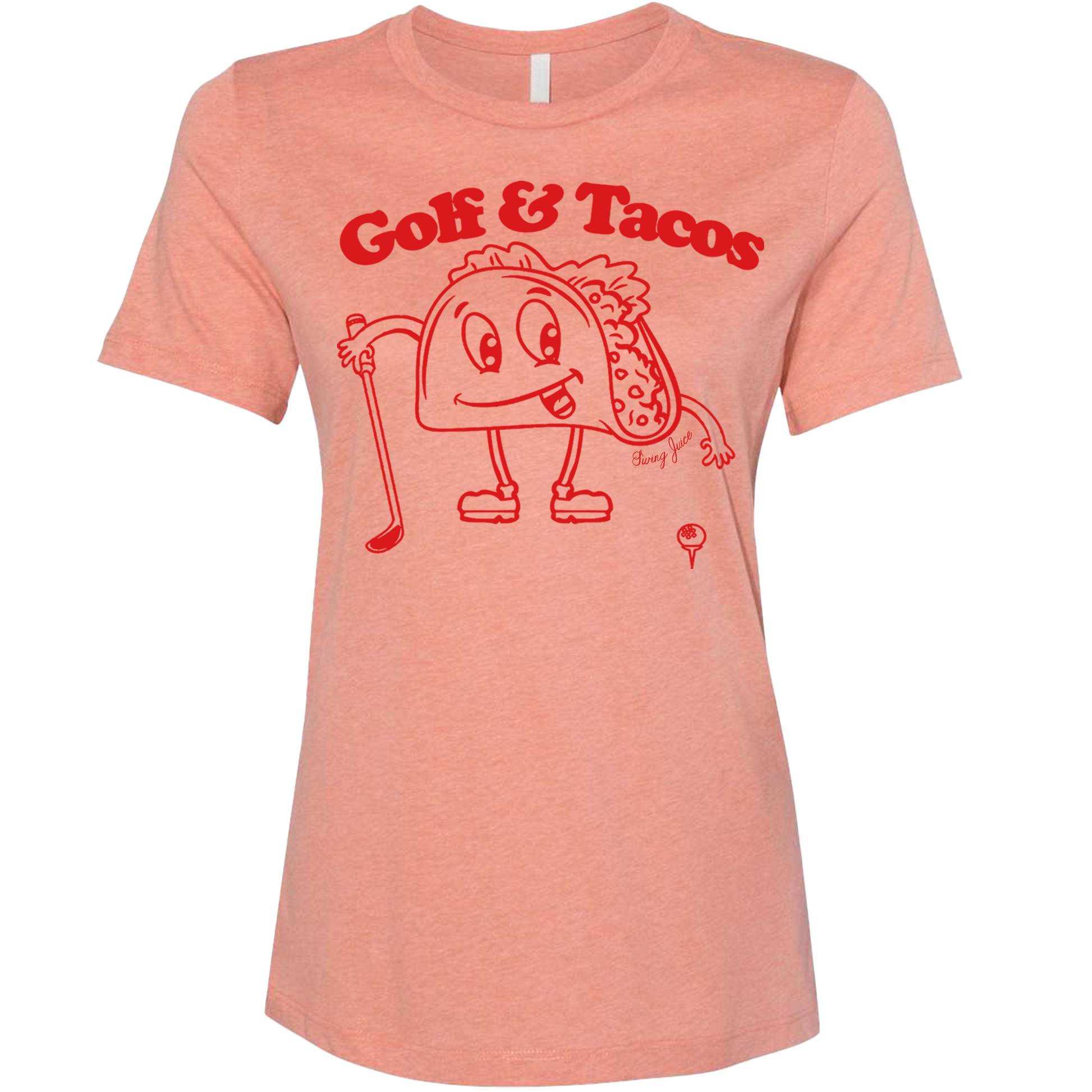 Golf & Tacos Women's T-Shirt-Heather Sunset