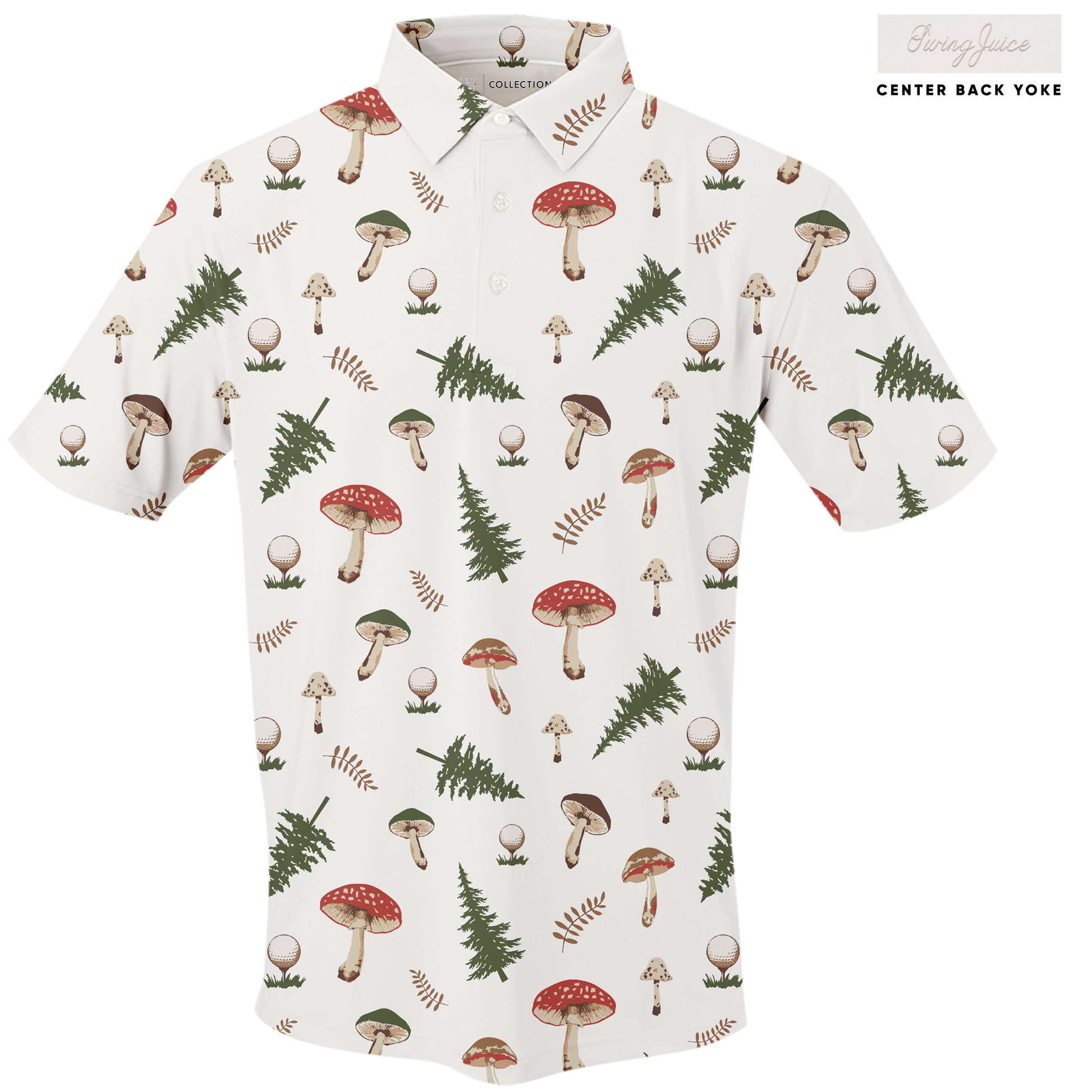 Golf Mushrooms Men's Polo-Ivory
