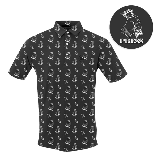 Golf Press Men's Polo-Black