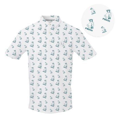 Golf Press Men's Polo-White