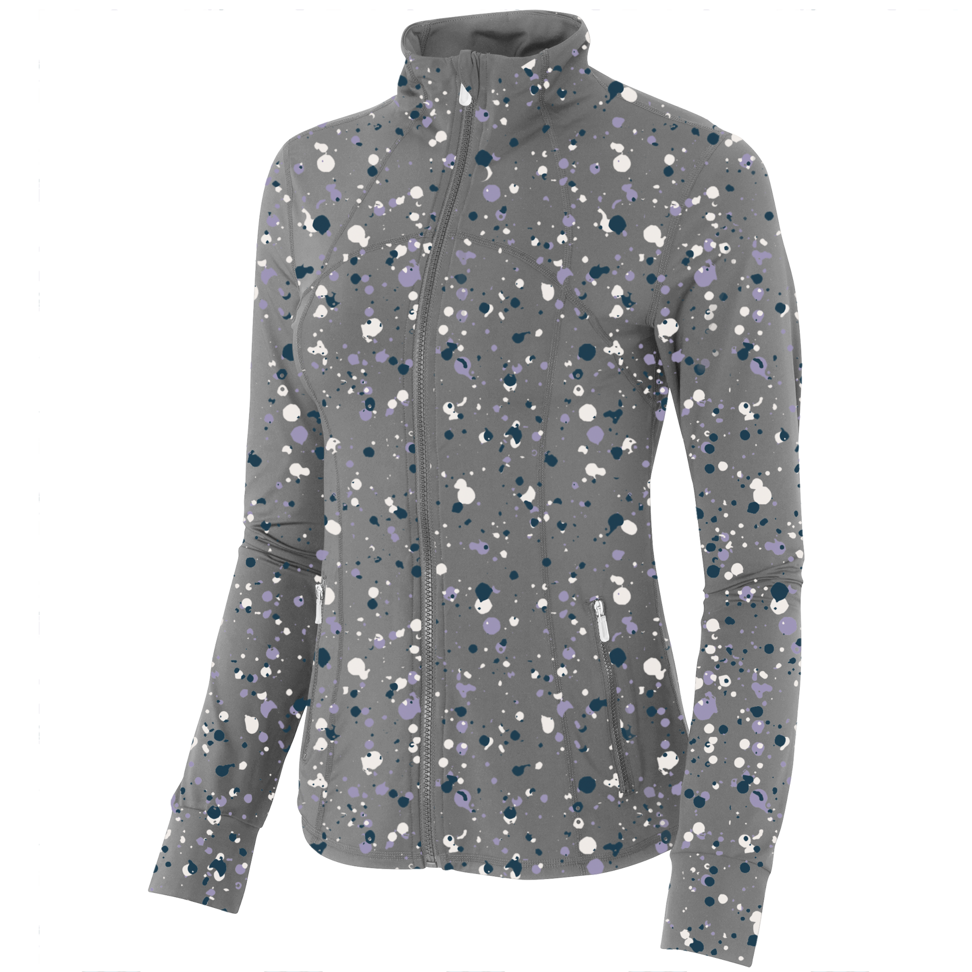 Golf Splatter Women's Full Zip-Cool Grey