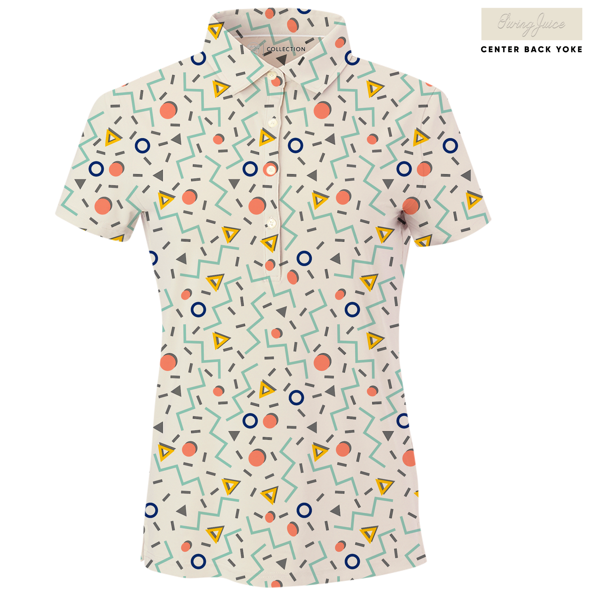 Golf Fresh Prints Women's Polo - Blank Left Chest-Ivory