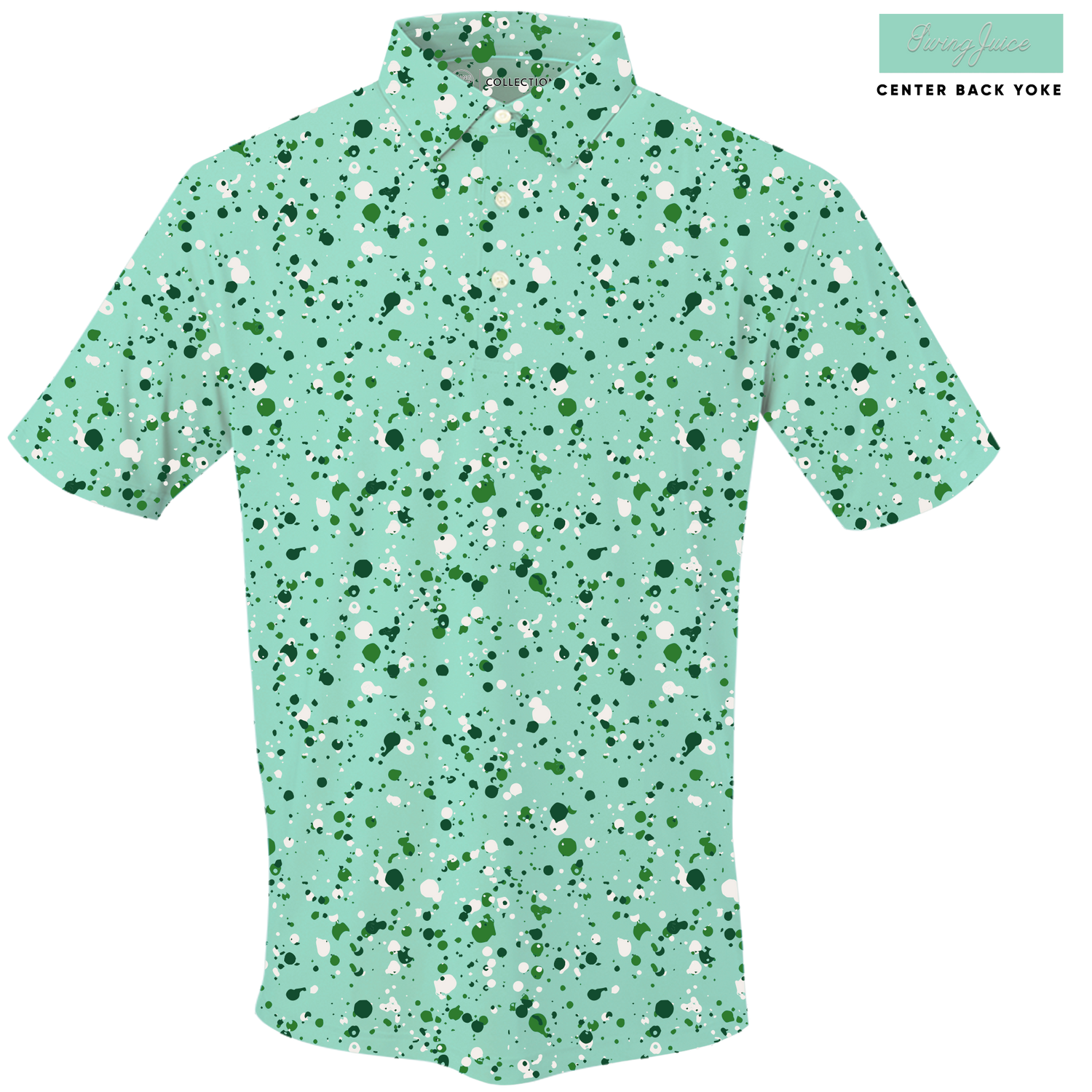 Golf Splatter Men's Polo - Blank Left Chest-Mint