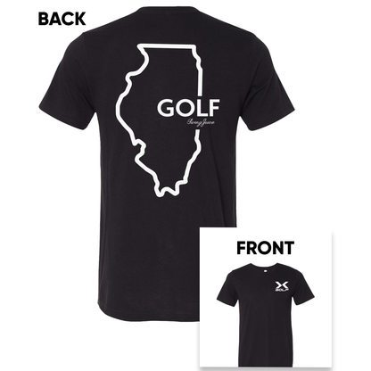 X-Golf Illinois Unisex T-Shirt-Black